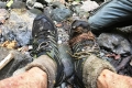 Gunung-Sabatai-Jungle-survival-–-tying-boots-with-rattan-vine-Nick-Hughes-September-2019