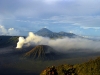 Daylight comes to the sea of sand and Bromo