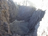 Crater near the top       
