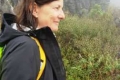 Brigitte below fluted karst outcrop (Maike Willuweit, July 2018)