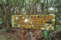 Gunung Berembun - One of Gunung Irau\'s neighbours in the Cameron Highlands with some ancient yet helpful and encouraging trail signs (Dan Quinn, July 2023)