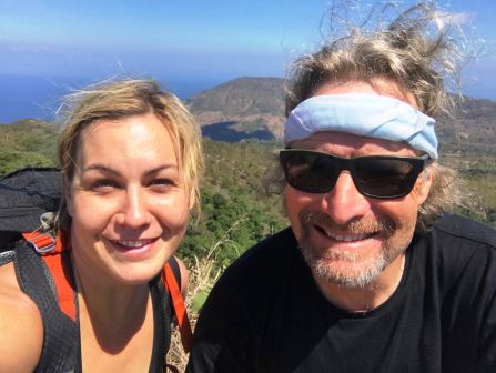Lisa and David on summit of Manucoco (Lisa Peterskovsky, July 2018)