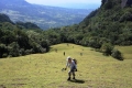 Emerging onto cowpastures from forest on Mundo Perdido (Trevor Sharot, July 2018)