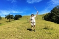 Nick on cow pasture on slope of Mundo Persido (Nicholas Hughes, July 2018)
