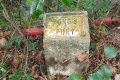 Old colonial-era marker on the road up Bukit Kledang (Dan Quinn, July 2024)