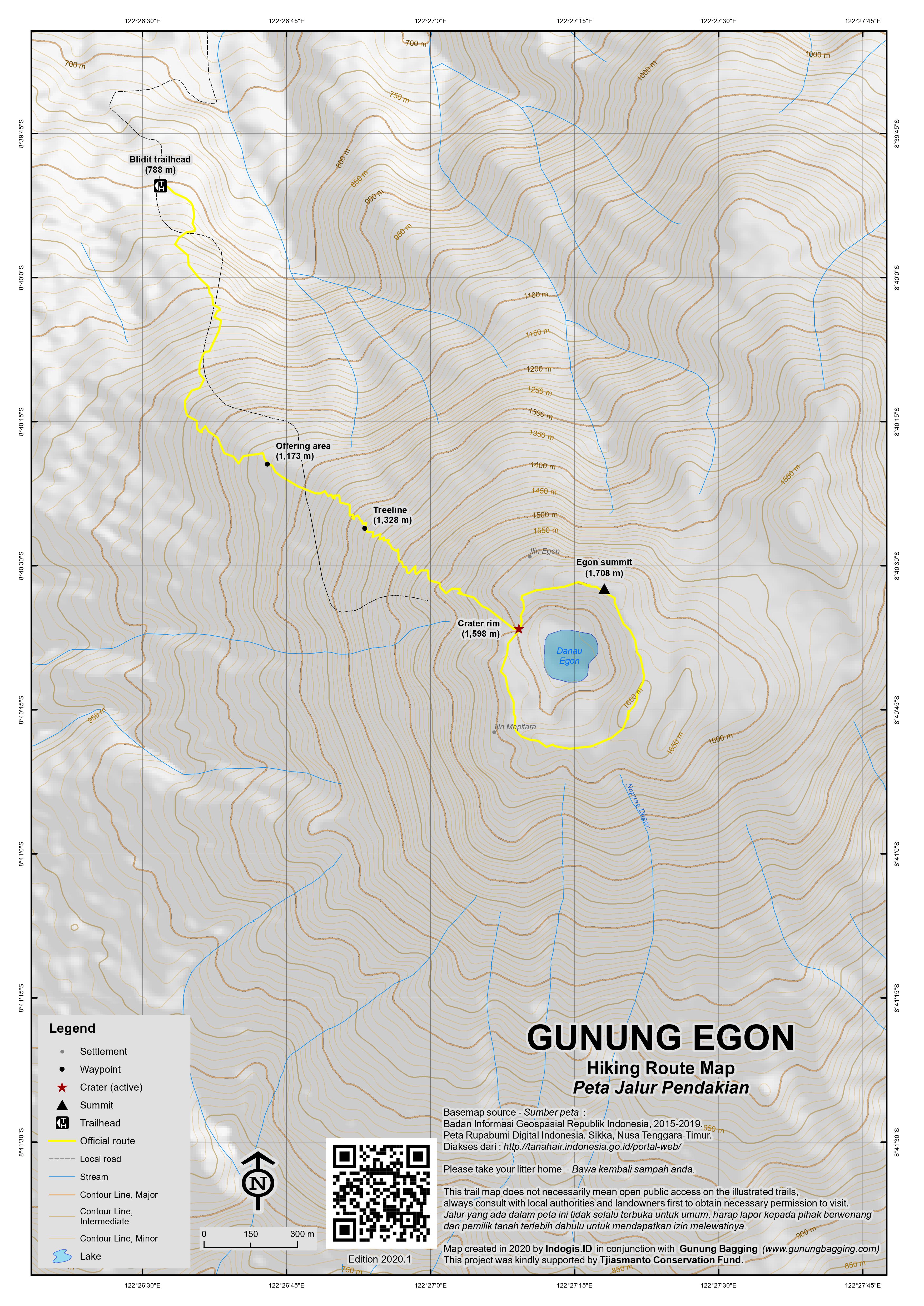 Peta Jalur Pendakian Gunung Egon